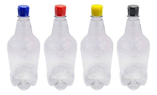 48 Frascos Plásticos Cristal Pet 1l Batoque Fliptop Gr2 - Imagem 2