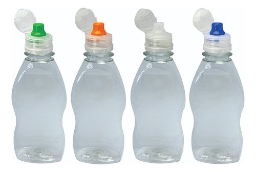 34 Frascos Cristal 190ml Pet C/ Tampa Sport Mol