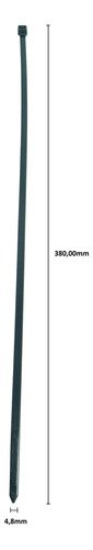40 Pacote Abraçadeiras De Nylon Preta 4,8x380mm C/ 50 Unid - Imagem 3