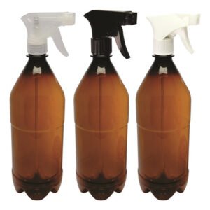 364 Frascos Plástico Âmbar 1l Válvula Gatilho Agu