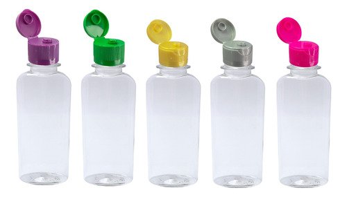 520 Frasco Plástico Cristal Pet 140ml Fliptop Batoque Aro - Imagem 3