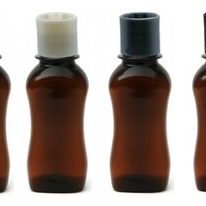 49 Frascos Plástico Ambar Pet 120ml C/ Tampa Disktop Cat