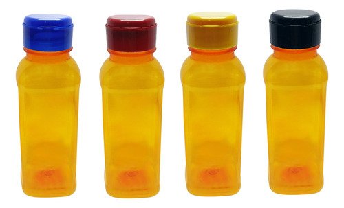 17 Frascos Plástico Laranja Pet 300ml Fliptop C/ Rosca Qua - Imagem 2