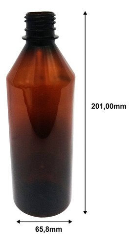 765 Frasco Plástico Âmbar Pet 500ml Tampa Rosca 2 Bico Cos - Imagem 6