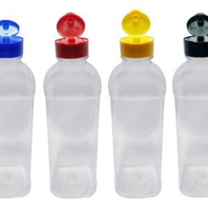 448 Frascos Plástico Cristal Pet 900ml Fliptop C/ Rosca Qua