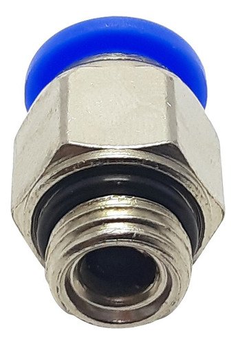 1 Conexão Pneumática Reta Macho Rosca 1/4 X Tubo 10mm - Imagem 3