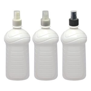 7 Frascos Plásticos Branco Pet 1l Com Válvula Spray S Ama