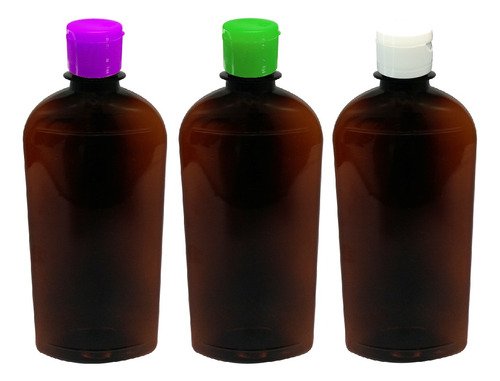 945 Frascos Plástico Âmbar Pet 400ml C/ Tampa Fliptop Min - Imagem 6