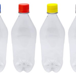 6 Frascos Plástico Cristal Pet 1l Tampa S Batoque Agu