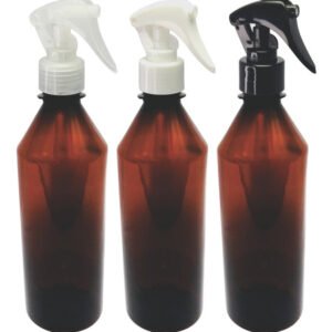 210 Frascos Plástico Âmbar Pet 500ml Válv Mini Gatilho Cos