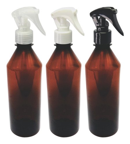 765 Frascos Plástico Âmbar Pet 500ml Válv Mini Gatilho Cos