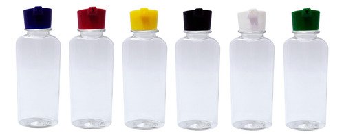 1705 Frasco Plástico Cristal Pet 140ml Tamp Rosca 2 Bico Aro