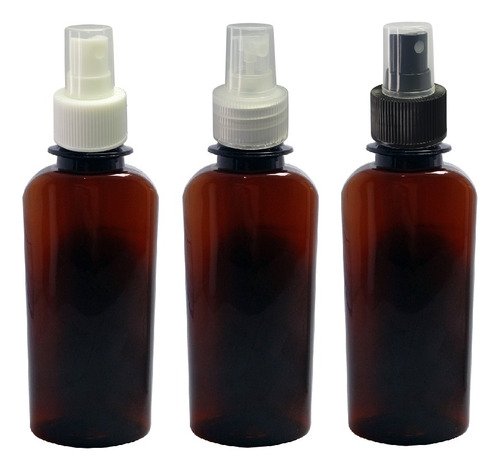 306 Frasco Plástico Ambar Pet 140ml Válvula Spray S Aro