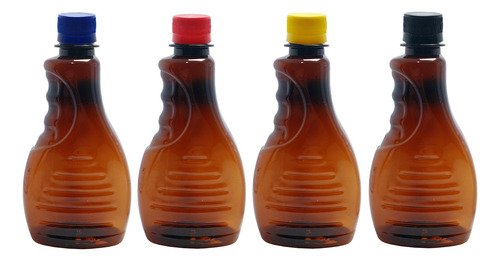 162 Frasco Plástico Ambar Pet 300ml Tampa S Batoque Bor