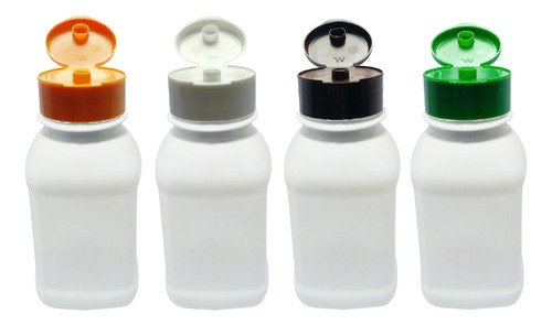 95 Frascos Plástico Branco Pet 200ml Fliptop C/ Rosca Qua - Imagem 3