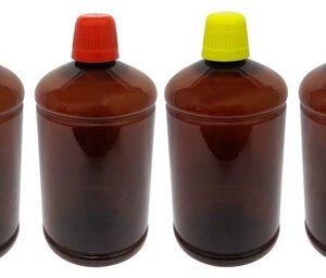 360 Frascos Plásticos Âmbar Pet 1l Tampa Dosadora 20ml Sab