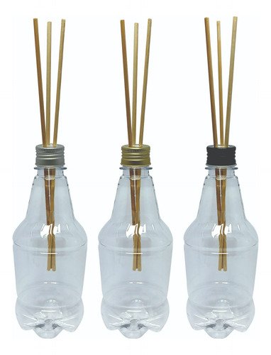 40 Frascos Plástico Cristal 500ml Tampa Difusor Varetas Gr2
