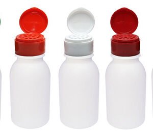 30 Frascos Plástico Branco Pet 200ml Tampa Peneira Det