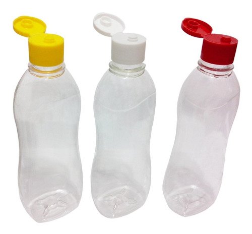 990 Frascos Plástico Cristal Pet 360ml C/ Tampa Fliptop Cat