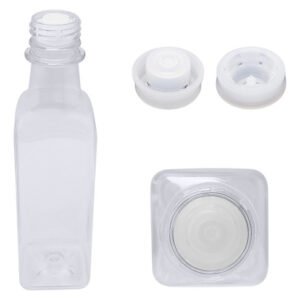 520 Frasco Plástico Cristal 250ml Com Batoque 12 Furos Aze