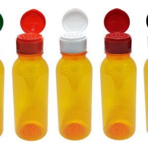 1260 Frascos Plástico Laranja Pet 300ml Tampa Peneira Det