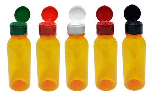 1260 Frascos Plástico Laranja Pet 300ml Tampa Peneira Det