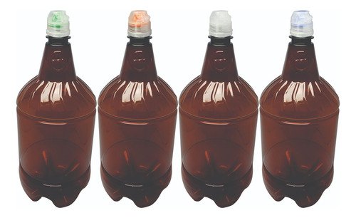 200 Frasco Âmbar Pet 1,5l Com Tampa Sport Fliptop Gr2 - Imagem 2