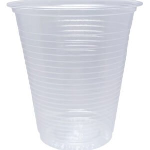 2500 Copos Descartáveis Plásticos Estriado Pp Cristal 180ml