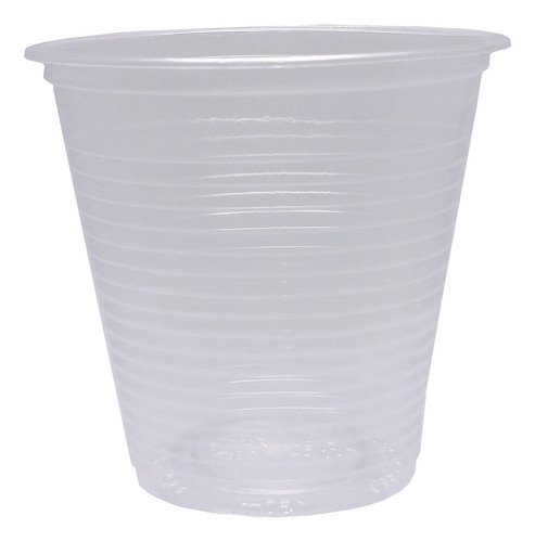 100 Copos Descartáveis Plásticos Pp Estriado Cristal 150ml
