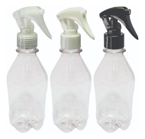 288 Frascos Plásticos Cristal 350ml Válvula Mini Gatilho Agu
