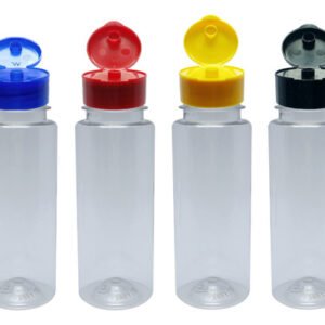 1590 Frascos Plástico Cristal Pet 200ml Fliptop C/ Rosca Con