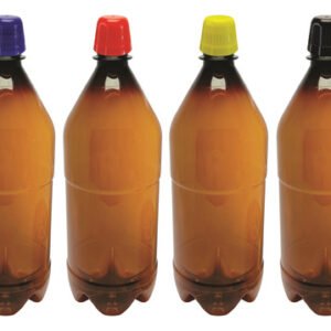 6 Frascos Plástico Âmbar Pet 1l Tampa Dosadora 20ml Agu