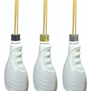 50 Frascos Plástico Branco 500ml Tampa Difusor Varetas Bor