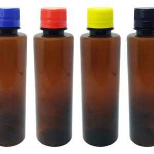 216 Frascos Plástico Âmbar Pet 250ml Com Tampa S Batoque Cos