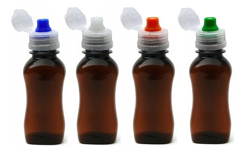 2541 Frascos Plástico Ambar Pet 120ml Sport Fliptop Cat