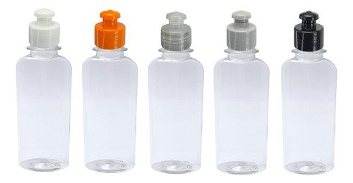 520 Frasco Plástico Cristal Pet 140ml Tampa Pushpull Aro - Imagem 2