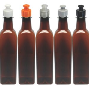 760 Frascos Plástico Âmbar Pet 500ml Com Tampa Pushpull Aze