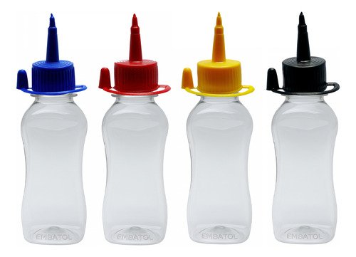 2541 Frasco Plástico Cristal Pet 120ml C/ Bico Aplicador Cat