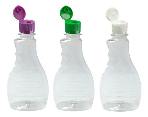 280 Frascos Plástico Cristal Pet 300ml Fliptop Batoque Bor - Imagem 3