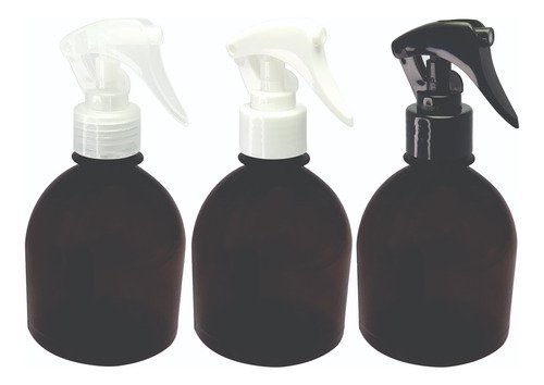 136 Frasco Plástico Âmbar Pet 300ml Válv Mini Gatilho Sab