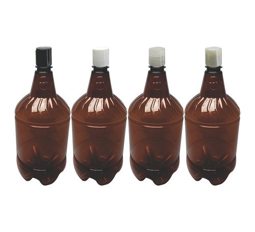 30 Frascos Plástico Âmbar Pet 1,5l Com Tampa Disktop Gr2 - Imagem 2