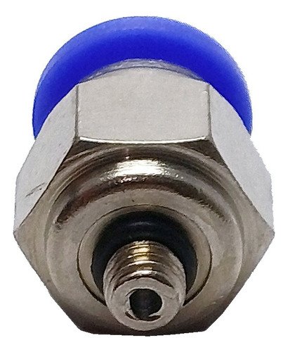 100 Conexão Pneumática Reta Macho Rosca M5 X Tubo 8mm - Imagem 3