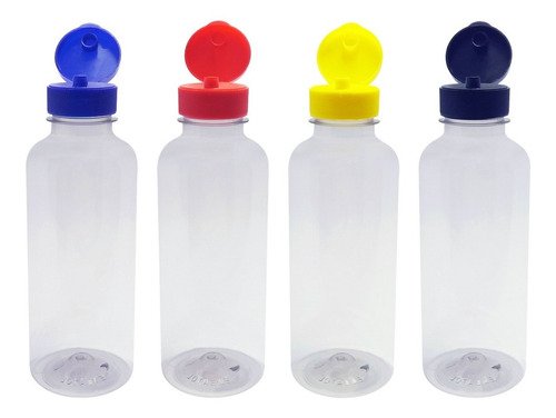 52 Frascos Plástico Cristal Pet 500ml Batoque Fliptop Det