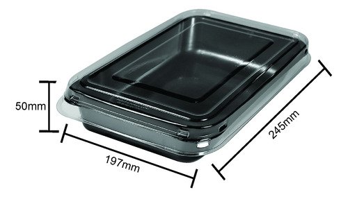 450 Bandeja Forneável Preta 1000ml 210x160mm Galvanotek G201 - Imagem 6