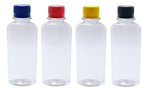 336 Frasco Plástico Cristal Pet 140ml Tampa Rosca Lacre Aro