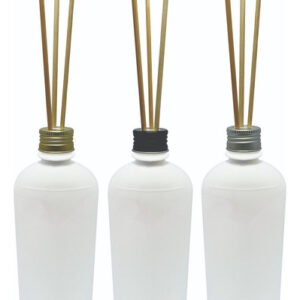 64 Frascos Plástico Brancos 400ml Tampa Difusor Varetas Min