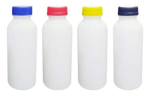 16 Frascos Plástico Branco Pet 400ml Tampa Rosca Lacre Det