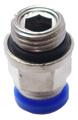 1 Conexão Pneumática Reta Macho Rosca 1/4 X Tubo 8mm - Imagem 2