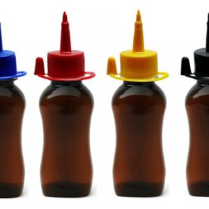 2541 Frasco Plástico Ambar Pet 120ml C/ Bico Aplicador Cat