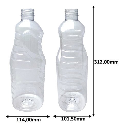 60 Frasco Plástico Cristal Pet 2l Vazios S/ Tampa Pco38 Ama - Imagem 2